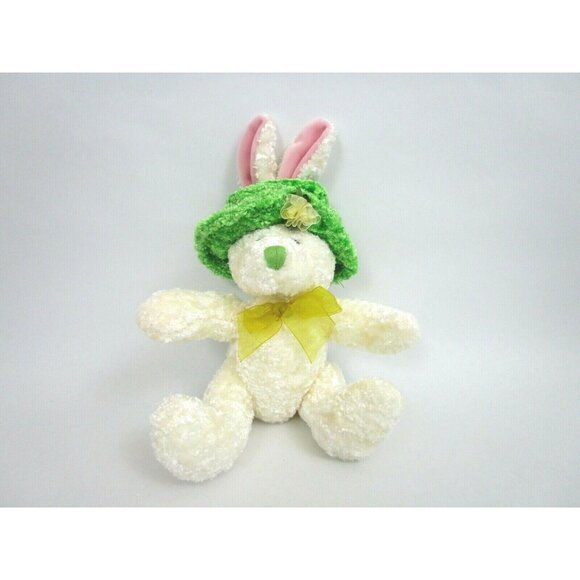 Bunny Rabbit 10" Plush Green Hat Easter Spring Stuffed Animal MTY International - Picture 1 of 7